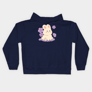 Cute Sakura Bunny | Purple | Modesadraw Kids Hoodie